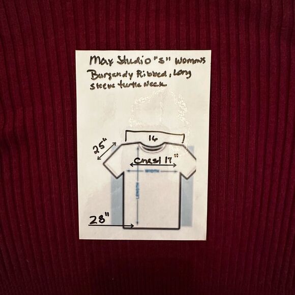 Max Studio Burgundy Turtleneck Sweater Size S - Picture 4 of 4